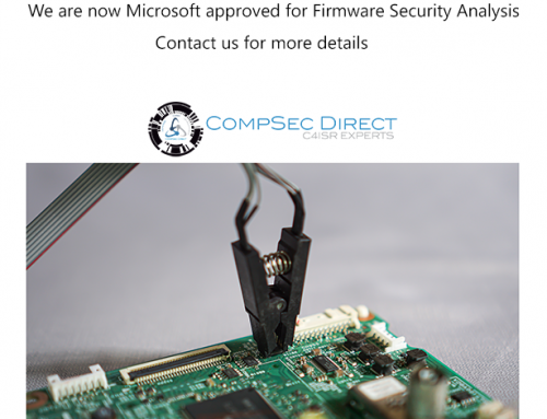 CompSec Direct recognized by Microsoft with Firmware analysis partner specialization
